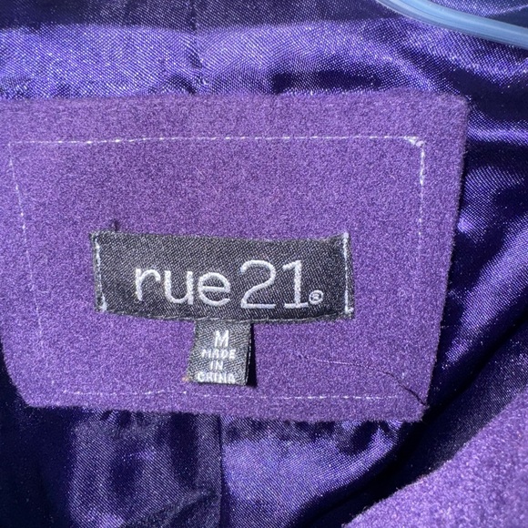 Rue21 double breasted purple wool blazer size medium - Picture 2 of 7